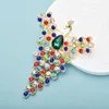 Brooches Wuli&baby Flying Peacock For Women Multicolor Rhinestone Beautiful Big Bird Party Office Brooch Pin Gifts