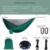 Hängmattor camping hängmatta med Net Rainfly Tarp 118x118in Portable Waterproof Protection Hammock Tält för inomhus utomhus