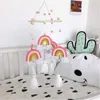 Decorações de jardim com borla arco-íris penduradas na parede para crianças estilo quarto de bebê tenda de bebê para pendurar brinquedo arco-íris R230613