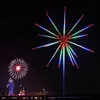 ديكور حديقة في الهواء الطلق LED Fireworks Light Christmas Tree 20pcs فروع ملونة تغيير المناظر الطبيعية