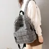 女性用バックパックバッグバックパック格子高容量Mochila Bolsa 230613