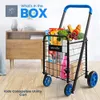 Storage Baskets Utility Cart 66 lbs Capacity Easily Foldable and Portable Save Space Folding Lightweight Trolley with Rolling Swivel Wheels 230613