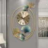 Relógios de parede Relógio de estilo chinês Luxo criativo Mecanismo digital de metal silencioso Reloj De Pared Decoração de casa 60