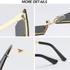 Lunettes de soleil MOONBIFFY irrégulière sans cadre coloré personnalité Steampunk couleur unie lunettes de soleil pour femmes lunettes UV400