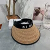 Visors Designer Hats Hollow Hat For Women Straw Hat Sun Visor Hat Fitted Hats Adjustable Baseball Cap Outdoor Sunscreen