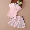 Ensembles de vêtements Enfants Filles Tenues Ensembles Été Casual T-shirt et Jupe Ensemble 2pcs Bébé Vêtements Enfants Badminton Tennis Running Sportswear Fitnes 230613