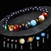 Armbanden Acht Kralen Armband Mannen Natuurlijke Universum Yoga Solar voor Vrouwen Sieraden Geschenken Drop R230614