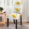 Chair Covers Pastoral Style Elastic Anti-fouling Dining Cover All-inclusive Plant Pattern Spandex Office Chairs Protector Stretchable