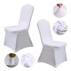 Chair Covers 3/6/8PCS Chair Cover Cloth el Wedding party White chair cover Banquet el Dining Party Lycra Polyester Spandex Outdoor 230613