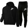 Men's Black Tracksuit brand logo 2 Piece Set Jogging Suit Men Fashion Clothing Streetwear Clothes Sweat Suits Running Clothes