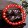 Strand 6-14mm Round Red Agate Bracelet Stand Onyx Natural Stone Hand Accessory Elastic Women Jewelry Making Design