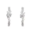 Stud Earrings Gold And Silver Color Cz Moon Shape Earing For Women Girls Delicate Bar Earring High Quality