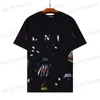 Heren T-shirts GAL LAVIN Mens Designer T-shirt Casual Man Womens Tees handgeschilderde inkt splash graffiti letters losse korte mouwen ronde hals kleding T230614