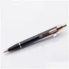 Penne a sfera 2Pc Business Office Im Series Black With Golden Trim Metal Pen Drop Delivery School Forniture per la scrittura industriale Dh2Ij