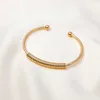 Bracciali Braccialetto a strisce elegante in acciaio inossidabile di vendita calda a molla per regalo di gioielli da donna Goccia non sbiadita R230718