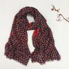 Harvor Est Women Cotton Polka Dot Print sjalar Långt mjukt jordgubbe wrap Scarf Hijab Echarpe 2023