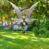 Garden Decorations Crystal Guardian Fairy Angel Wings Fairy Crystal Ornaments Creative Wind Chimes Home Garden Ornaments