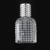 30 ml Essential Oil Parfym Bottle Clear Glass Square Grid Grain Mist Pump Spray Bottle For Travel Perfym Diffuser Wholesale Conjo