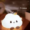 Night Lights Touch Silicone USB Rechargeable Lamps For Children Baby Gifts Cartoon Cute Animal Pig Deer Lamp