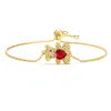 Design classique 18K or mignon ours bracelets porte-bonheur bijoux pour femmes cadeau