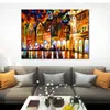 Moderne impressionniste toile mur Art bruxelles Grande Place peint à la main rue paysage peinture pour appartement décor