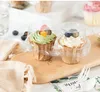 Groothandel 2 Compartiment Cupcake Container - Diepe Cupcakes Carrier Houder Doos Doorzichtige Plastic Case Stapelbaar SN4394