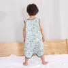 Slaapzakken Babytas met mouwloze textuur Zomer peuter speelpakje Visprint Gemakkelijk luierwissel pasgeborene