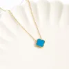 Clover Necklace for Women Elegant 4 Four Leaf Highly Quality Choker Chains Designer Jewelry Plated Gold Girls GiftsFK23