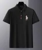 Hommes Polos D'été Hommes Polo Marque De Mode D'affaires Casual Revers Bouton De Luxe Broderie À Manches Courtes T-shirt Mâle Vêtements 230614