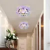 Plafonniers 5W LED Cristal Fleur De Lotus Muiti-couleur Lampes Allée Couloir Éblouissement Salon Éclairage