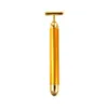 24k Gold Roller Beauty Stick Facial Vibrating Slimming Skin Massager Pulse Firming Face Massage Lift Tightening Wrinkle Bar