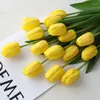 Decoratieve Bloemen 2023 Nepplanten Kunstmatige Tulp Real Touch Siliconen Boeketten Voor Huwelijksarrangement Huis Tuin Decora