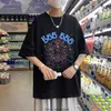 2022 NY SP5DER 555555 Angel Print T Shirt Men Kvinnor Högkvalitativ spindel Web Mönster T-shirt Super Cool Hip Hop Streetwear Tops