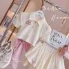 Kleding Sets Retail Baby Meisjes Tiener Zomer Mode Sets Back Bow Top Rokken 2-9T 230613