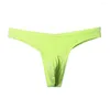 Onderbroek Mannen Zachte Effen Ondergoed Gladde Elasticiteit Thongs Pouch Laagbouw G-string Slips Bikini T-Back Ademend Cool Underpanties