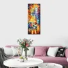 Handmade Canvas Art City Vibes Contemporary Oil Paintings Streets People Painting Bathroom Decor