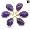 Pendant Necklaces Good Quality Natural Amethysts Tiger Eye Stone Amazonite Fashion Irregular Shape Pendants For Jewelry Making Wholesale