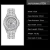 Horloges Volledig Baguette Diamond Horloge Voor Mannen Iced Out Quartz Heren Horloges Hip Hop Mannelijke Klok Waterdicht Zilver Reloj hombre Dro