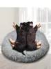 Kennels Super Soft Pet Bed Kennel Dog Round Cat Winter Warm Sleeping Long Plush Large Puppy Cushion Mat Forniture portatili