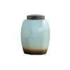 Storage Bottles Classic Ceramic Tea Box Candy Jar Large Kitchen Container Household Sealed Jewelry Nut Herbs Home Decoration