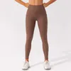 Calça de ioga nude com bolso de cintura alta Align Prue cintura alta com bolso lateral levantamento de quadril secagem rápida push up leggings fitness pilates calças de corrida para mulheres LL-524