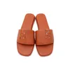 Designer Slippers Women Pu Leather Sandals Ladies Summer Beach Flat Shoes