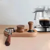 1 Set Siebträger-Manipulationshalter aus Holz, Kaffee-Café-Station, Espresso-Presshammer, Matte für Verteilungswerkzeuge, Kaffeezubehör, 51/58 mm