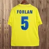 2005 2006 Villarreal 레트로 축구 저지 Kromkamp Forlan Riquelme Home Short Sleeves 축구 셔츠 유니폼