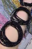 Chains 18inch Nautral Tourmarine Jet Bicone Rose Quartz Necklace Bead Choker Round Ball Faceted Peridot Garnet Tiny Beaded