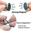 Curtain Poles 105 Par Magnetic Button Nail Free Löstagbart fönster Stäng Magnet Buckle Justering Clip Accessories 230613