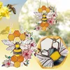 Tuin Decoraties Honingraat Met Bumble Bee Charm Opknoping Decoratie Tuin Raam Opknoping Ornament Tuin Decor Raam Hangend R230613