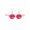 Charm Rainbow Creative Earring For Women Resin Lips Drop Earrings Children Handmade Jewelry Diy Gifts Delivery Smtza