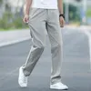 Erkek pantolon yaz ince pamuk haki gündelik iş düz renk streç pantolon marka erkek gri artı boyut 40 42 230614