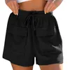 Kvinnors shorts Kvinnor Kvinnor Sport Casual Homewear Yoga Short Pants Bottoms Kvinnliga elastiska midjafickor